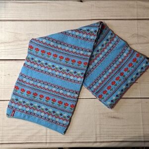 Levi's Blue and Red Knit Scarf